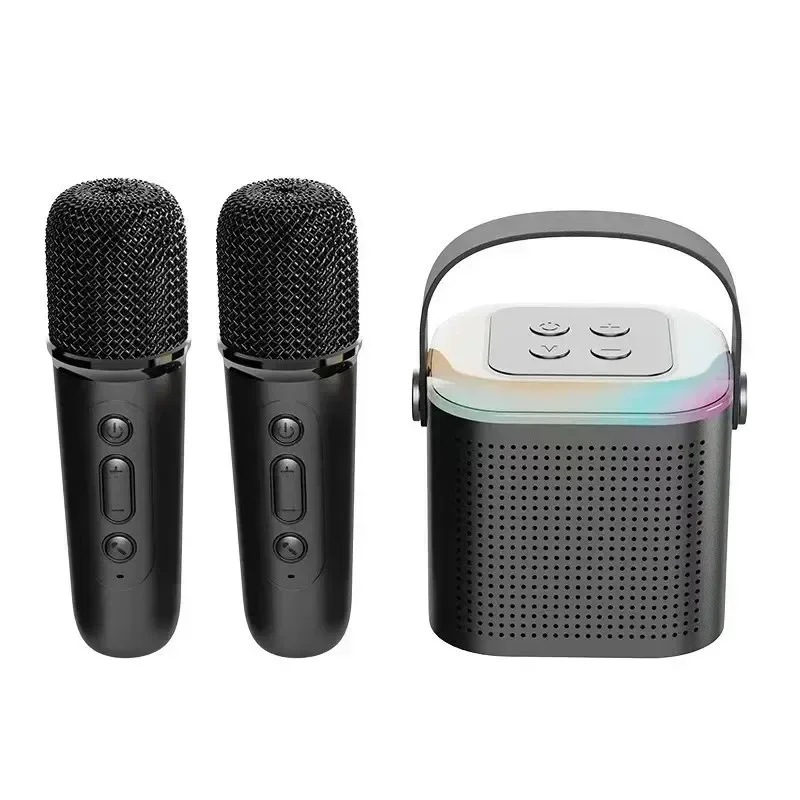 Портативный караоке-автомат Y1 KTV с Bluetooth-системой беспроводные двойные микрофоны