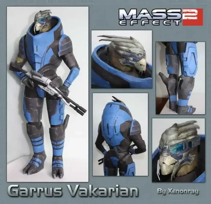 Mass Effect 2 Гаррус Гаусс Третий человек Стрельба Битва 3D Бумажная модель (art.: 3920d0ca35b04) - 3920d0ca35b04