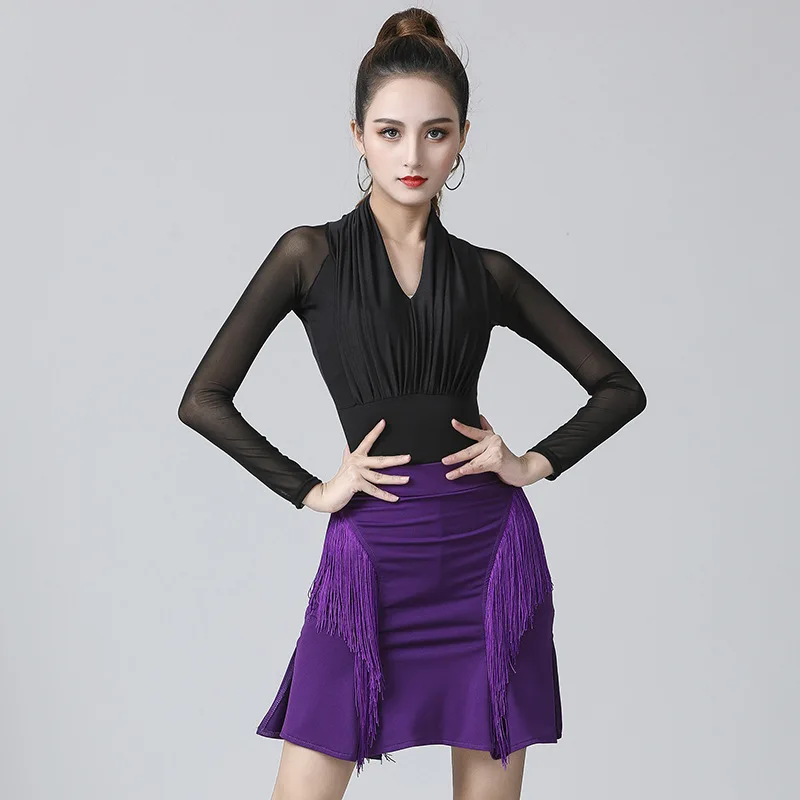 Женская тренировочная одежда для латиноамериканских танцев осенне-зимняя