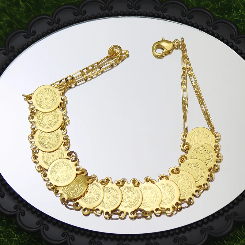 Турецкие монеты браслет для женщин и мужчин модные дешевые эфиопские браслеты