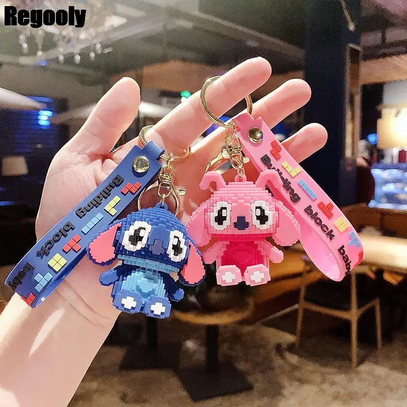 

Stitch Couple animation key chain car doll cute key pendant iron man bag pendant key chain