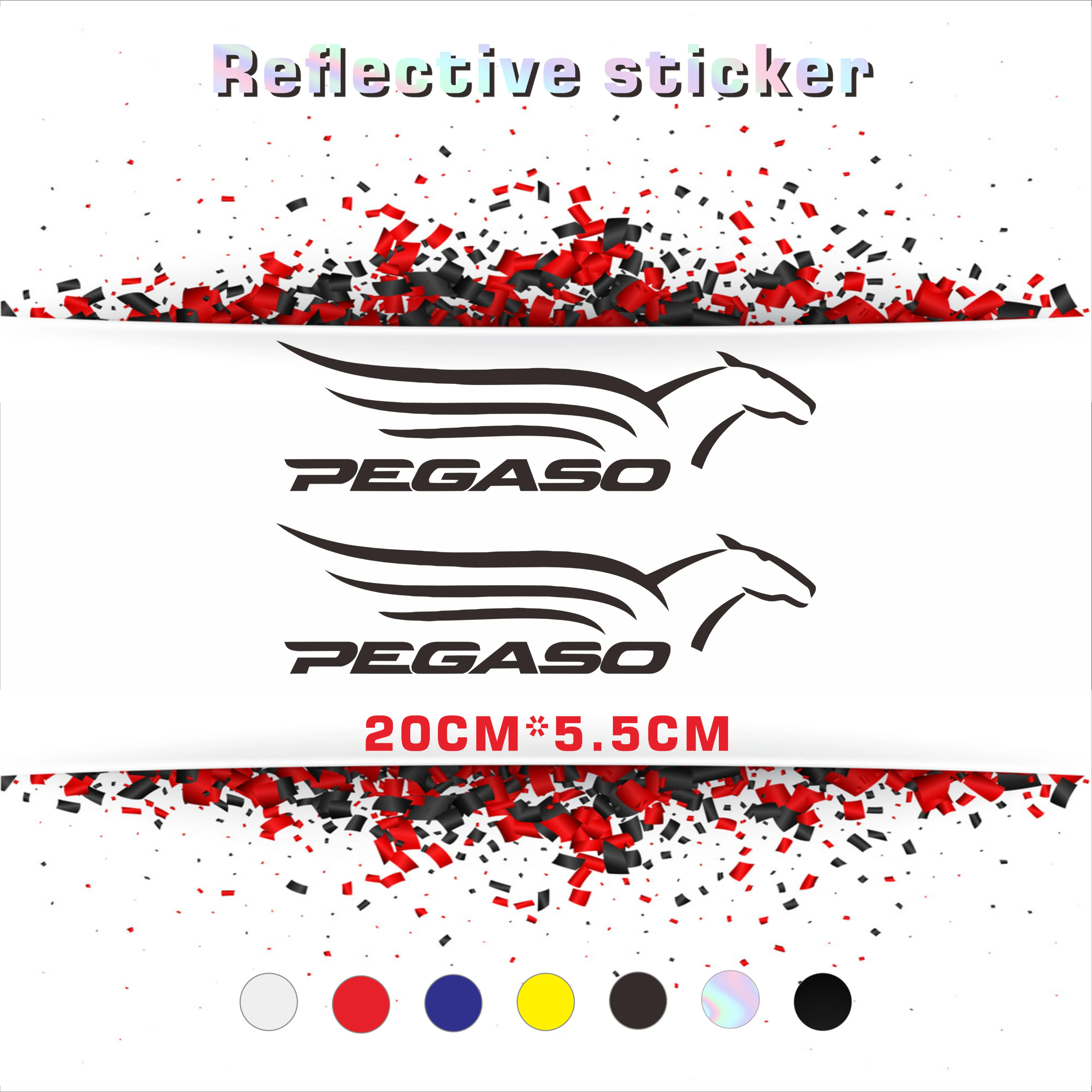 

8Inch Reflective Sticker Decal Motorcycle Car Sticker Wheels Fairing Helmet Sticker Decal For 2023 APRILIA PEGASO650