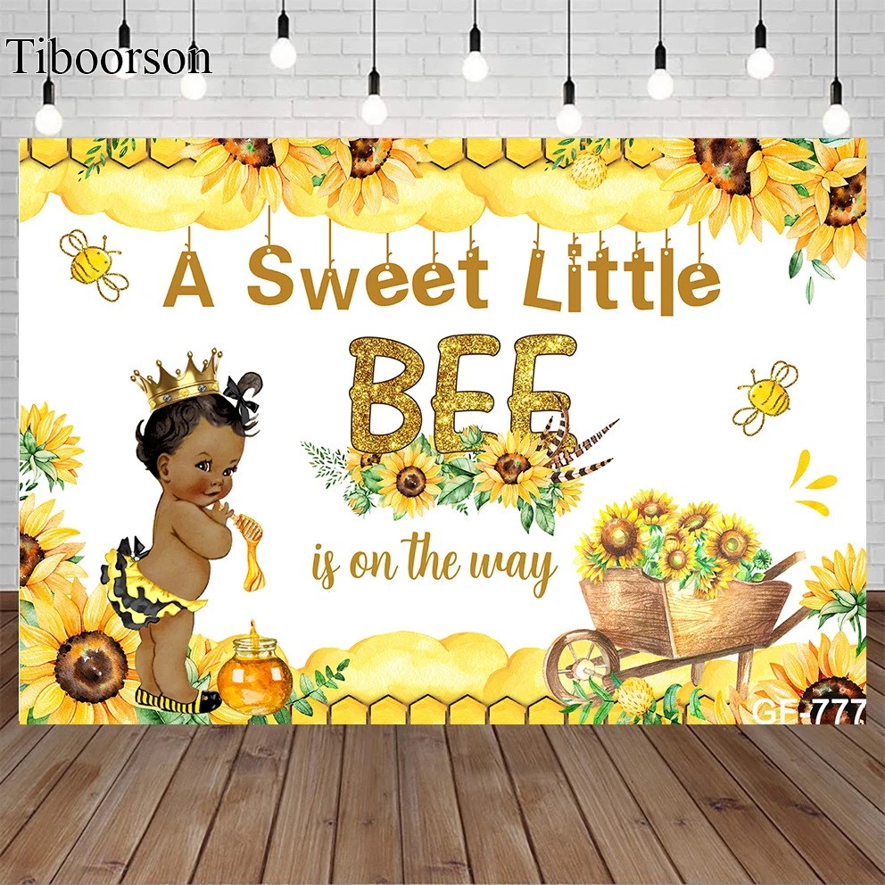 

Honey Bee Theme Happy Birthday Party Decorations Backdrop Children Kids Photography Background Photozone for Photo Studio