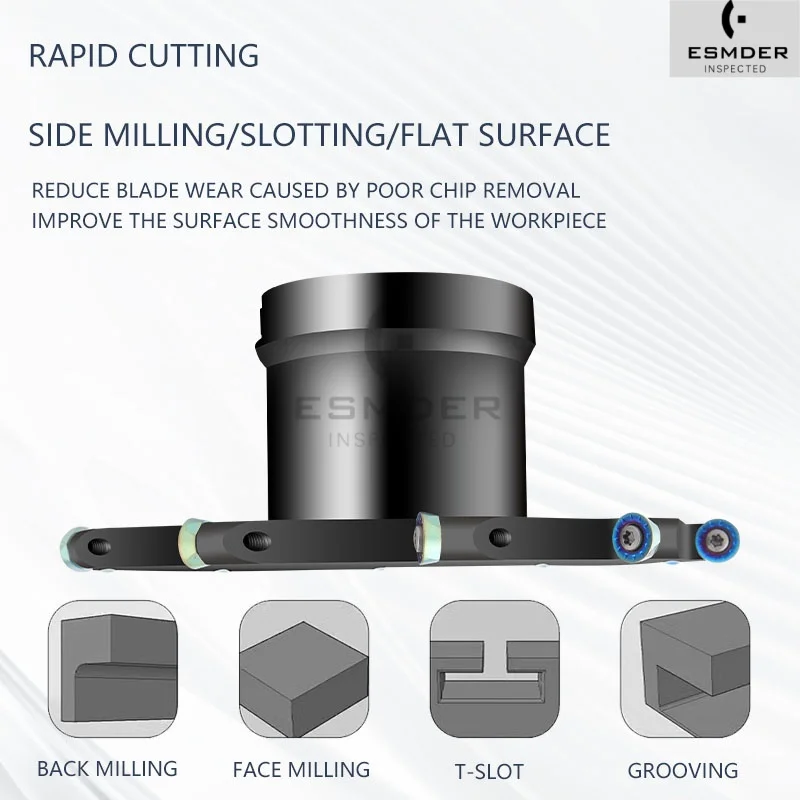 ESMDER Т-образный паз фреза дисковая 4R 5R 6R RPMT08T2MOE-JS RPMT10T3 RPMT1204JS
