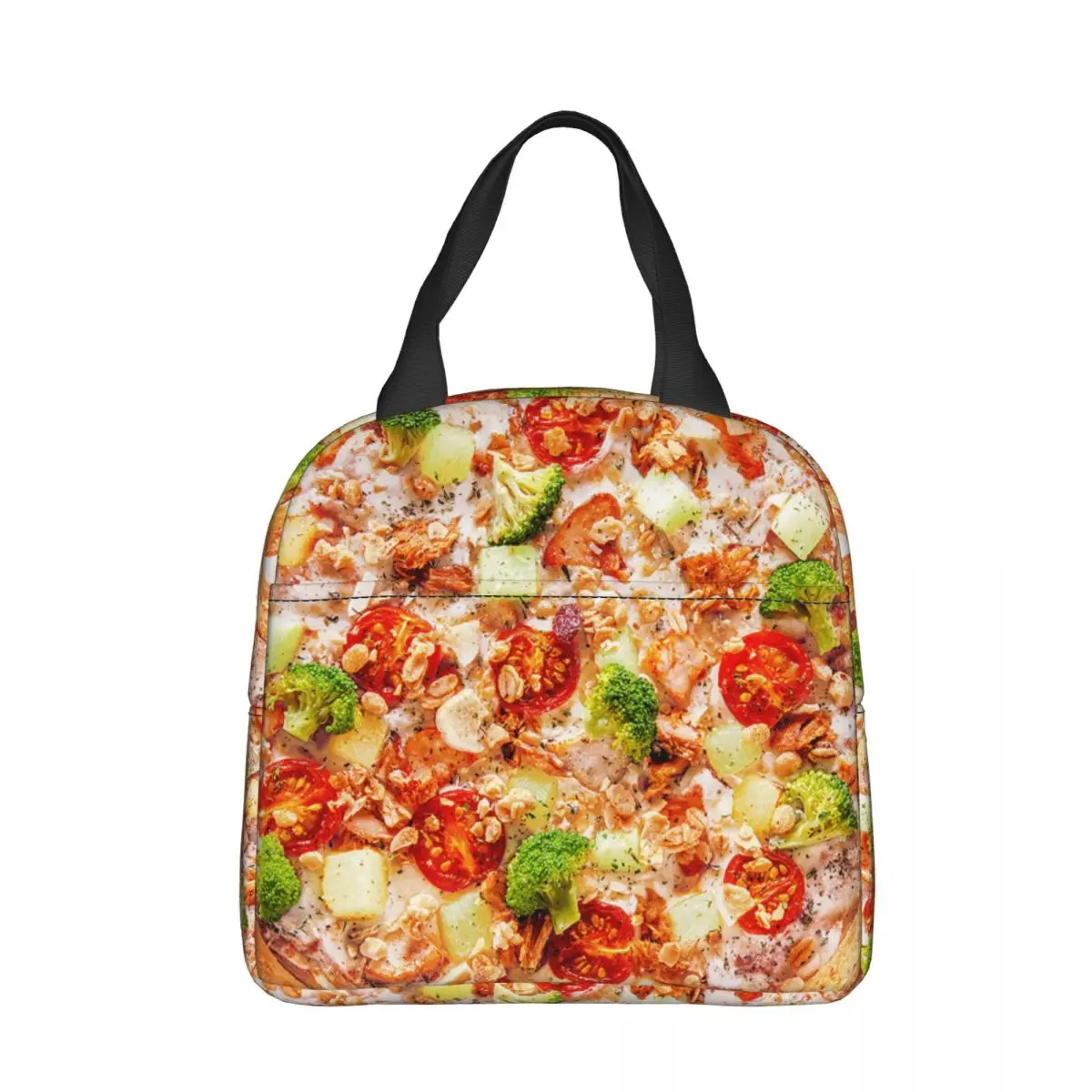 

Tortilla Pizza Insulated Lunch Bag Cooler Bag Meal Container Funny Food Portable Lunch Box Tote Food Handbags Office Outdoor