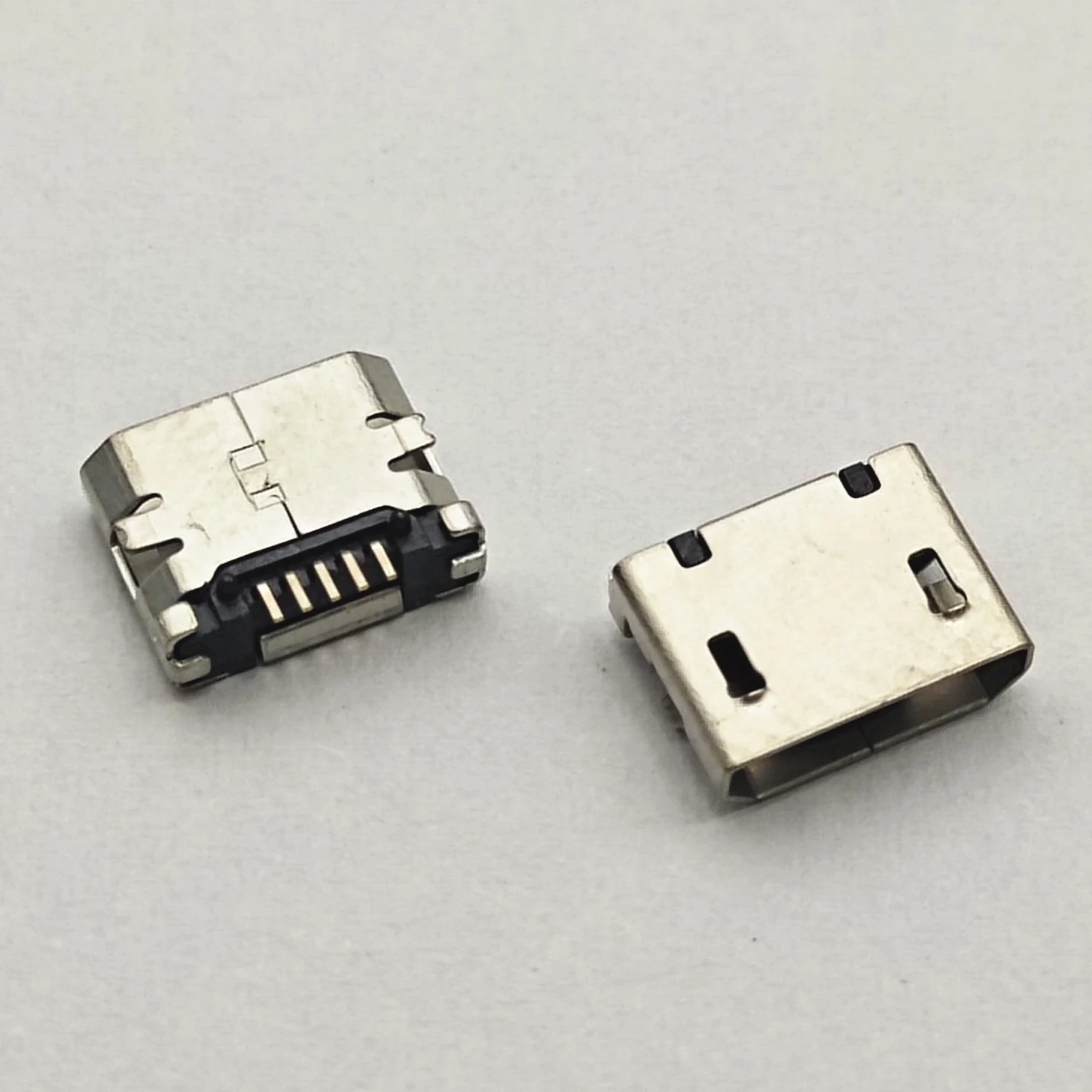 50pcs Micro USB Connector SMD female socket No side Flat mouth 5pin Short needle for Mobile phone Tail Data plug Charging port