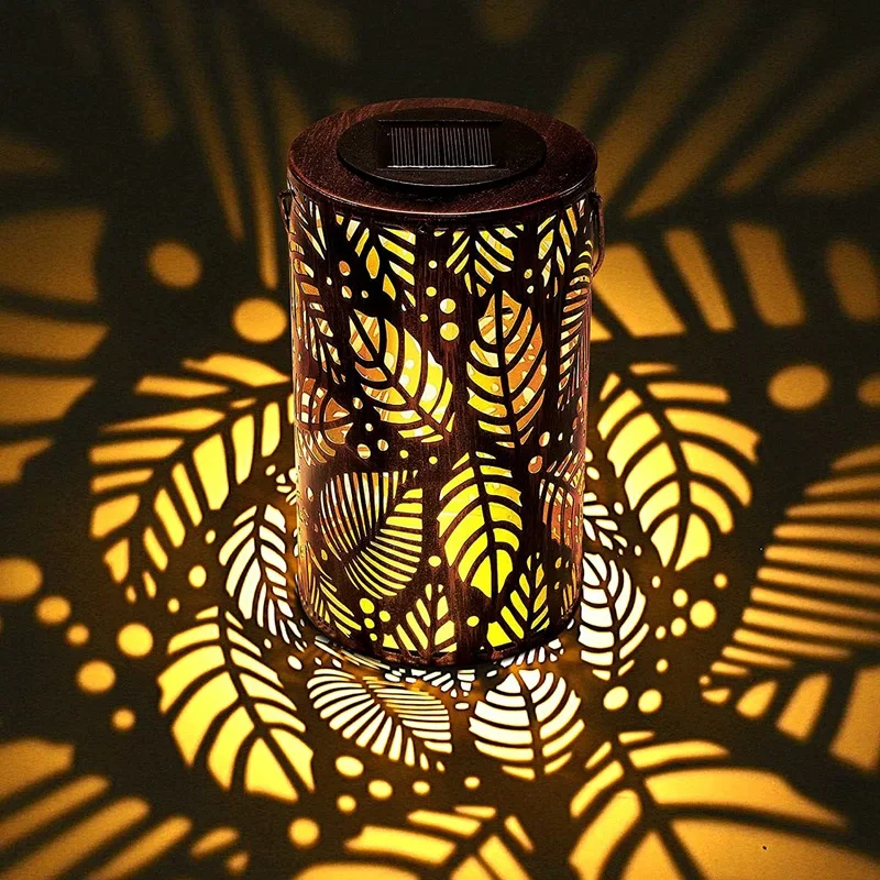 

1Pcs Solar Lantern LED Solar Lamp Hanging Solar Lamps with Handle Waterproof Retro Solar Lights for Outdoor Garden