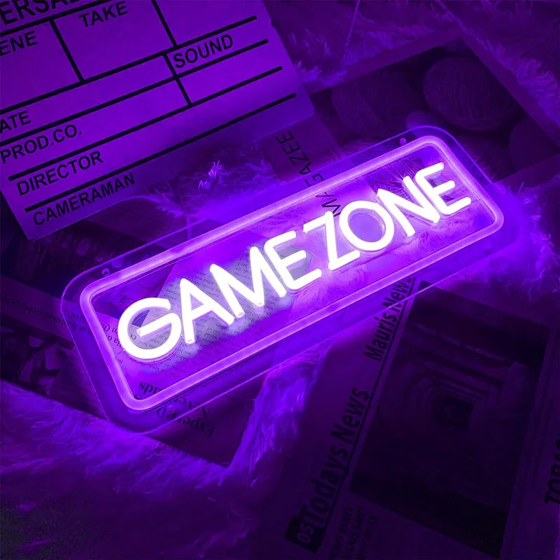 Неоновая вывеска Game Zone  LED Neon Sign артур конан дойл the sign of the four