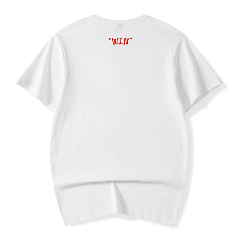 Футболка мужская с вышивкой льва модный Свободный Топ коротким рукавом рубашка в