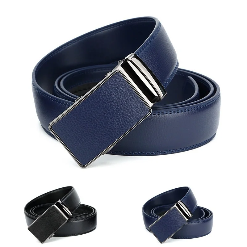 Fashion Leather belt men's business leisure automatic buckle leather belt