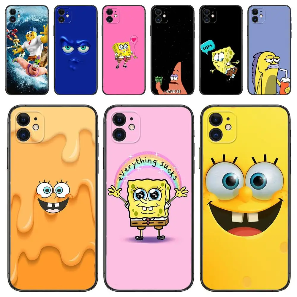 

SpongeBob Cartoon game phone Case For IPhone 13 12 11 Pro Max Mini SE XR X XS Max 8Plus 7plus 6 6S New Shell phone Case