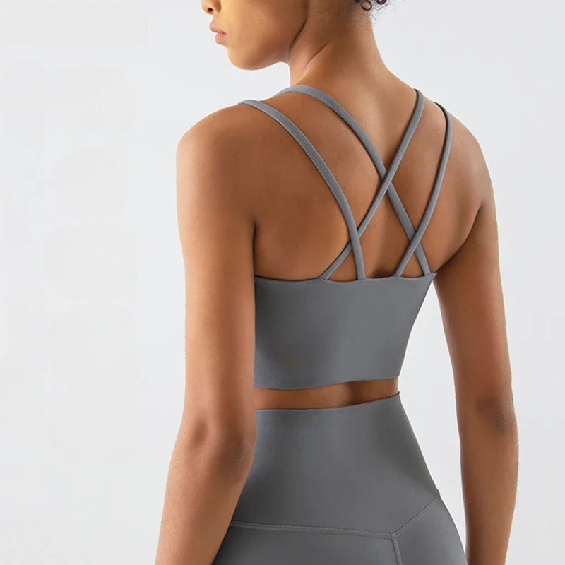 

Спортивный бюстгальтер с перекрестной спинкой, бесшовные бюстгальтеры для женщин, топ с подъемом груди, топы для йоги, женский спортивный бюстгальтер с высоким зажимом, спортивный женский бюстгальтер для спортзала