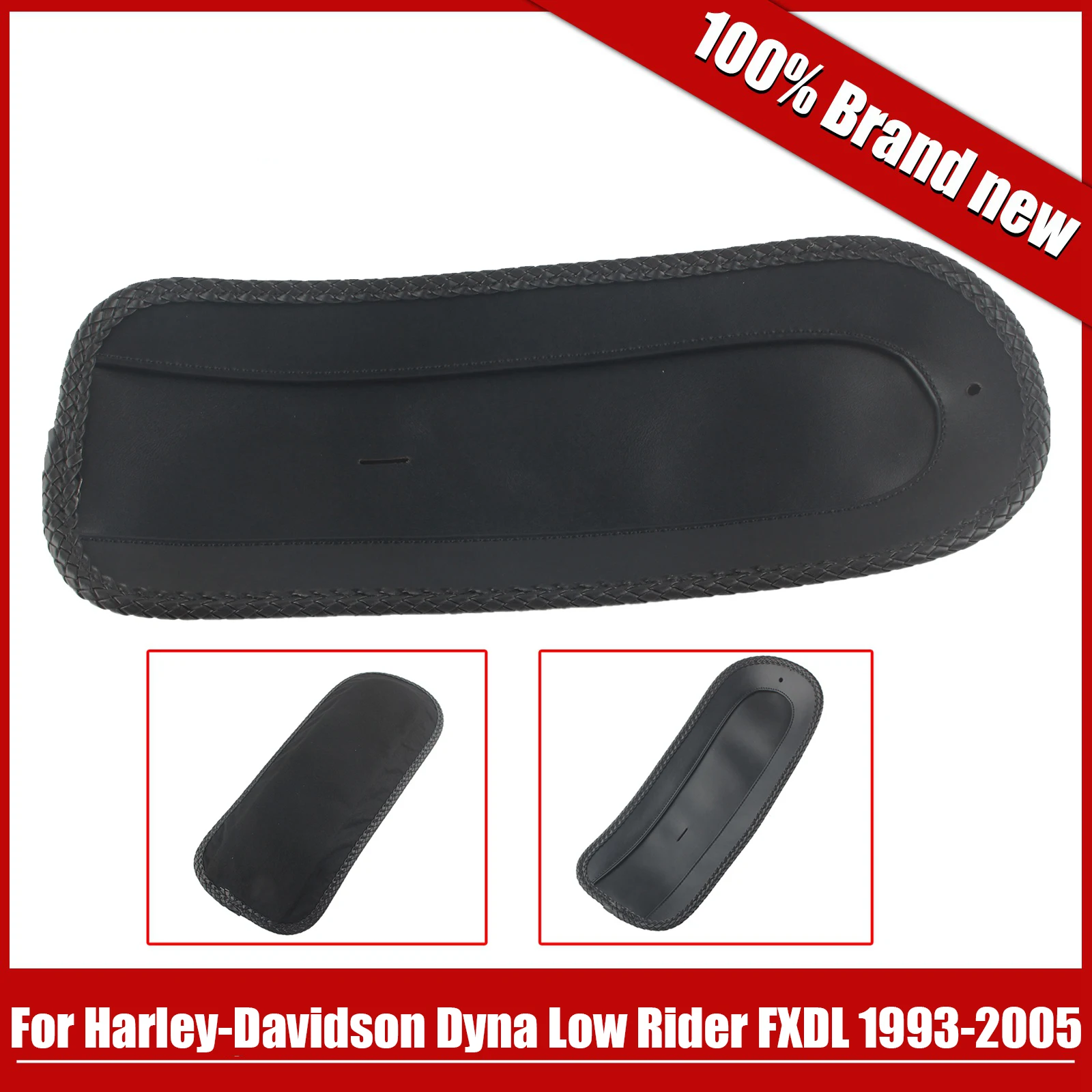 Черный мотоциклетный кожаный нагрудник на заднее крыло соло-сиденье подходит