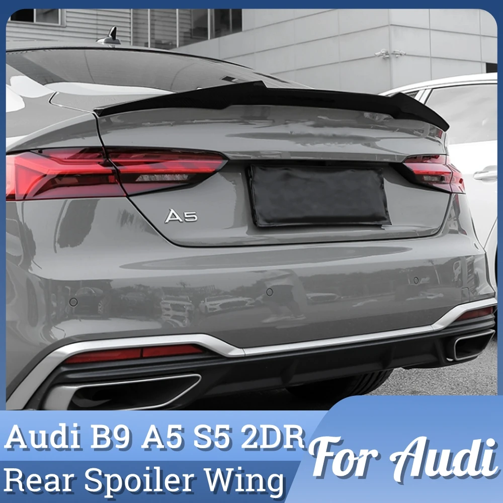 

Задний спойлер багажника для Audi B9 A5 S5 2 двери 2017 2018 2019 2020 2021 2022 2023 спойлер губа Автомобильный задний спойлер на крышу сплиттер