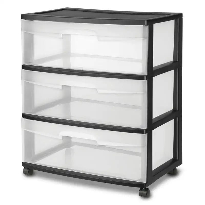 

3 Drawer Cart Black Car garbage Black trash can for bathroom Desktop trash can Rain barrel water collector gallon trash can Kit