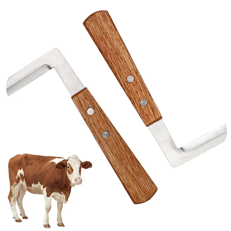 

Двойные инструменты, ветеринарный ручной копыт для крупного рогатого скота, 1 ножницы для обрезки лошадей, коз, деревянный нож для свиней, овец, кромок ног, животных