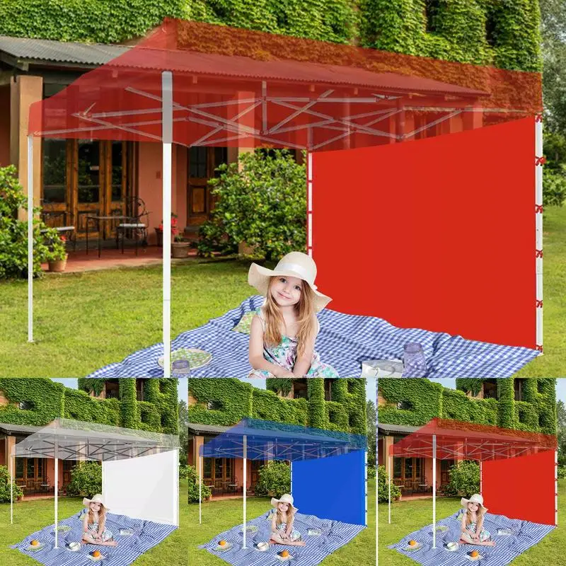 Side Panel Tent Foldable Garden Shade Awning With Clear Window Replacement Sidewall For Yard Beach Patio Garden Deck