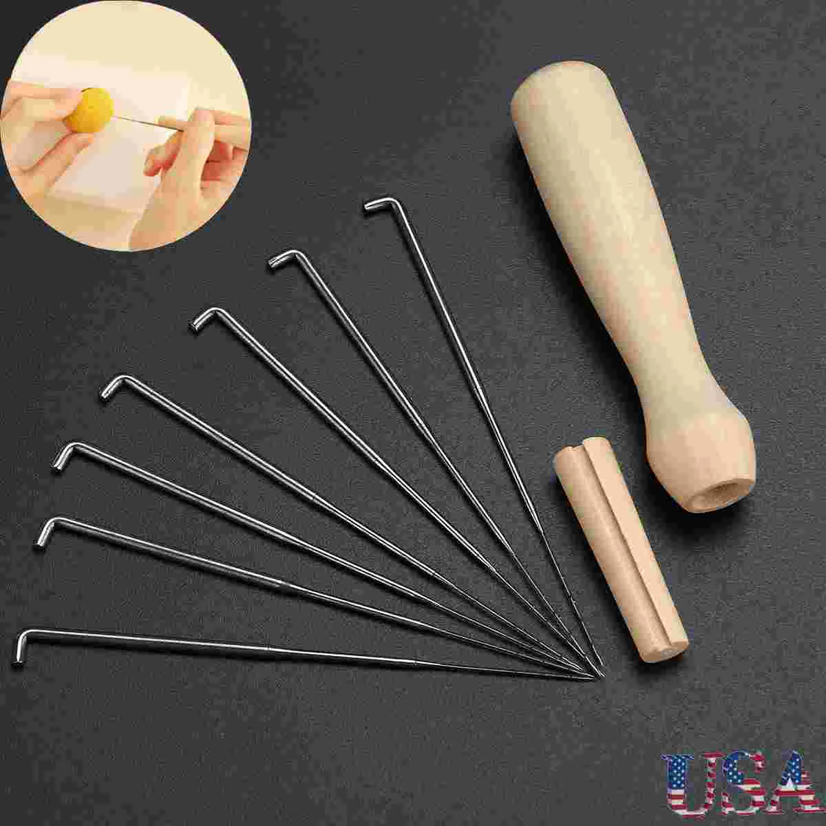 

NUOLUX Set of 7pcs Felting Set with Handle Wool Felt Tool Felting Starter Kit