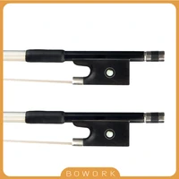 2pcs 44 34 12 14 18 carbon fiber violin bow graphite black fiddle bow for acoustic electric fiddle orchestra violinist set