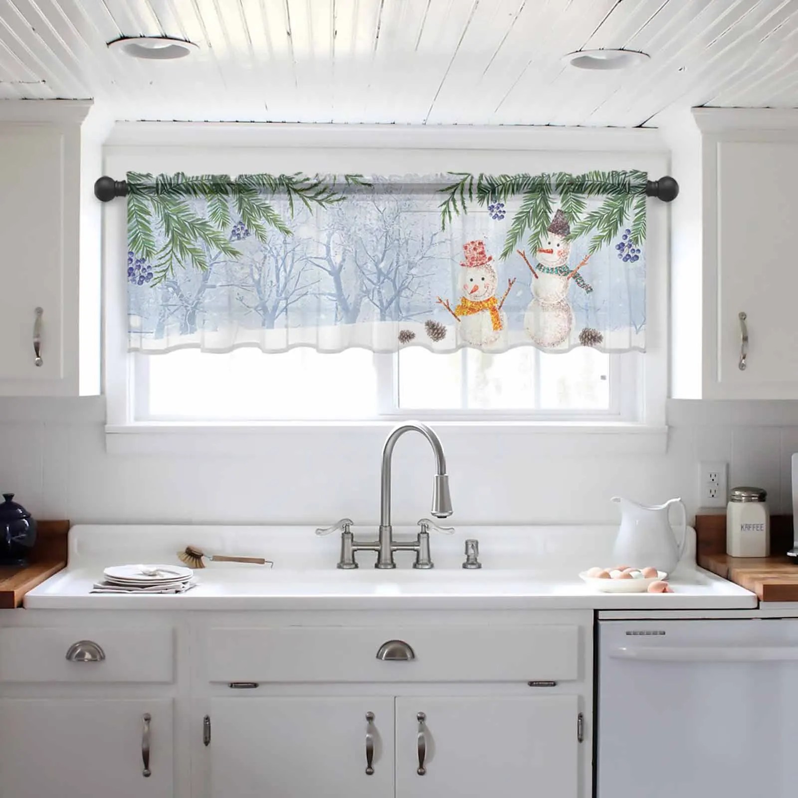 Рождественские растения сосновые ягоды Pinecone Снеговик кухня маленькая тонкая