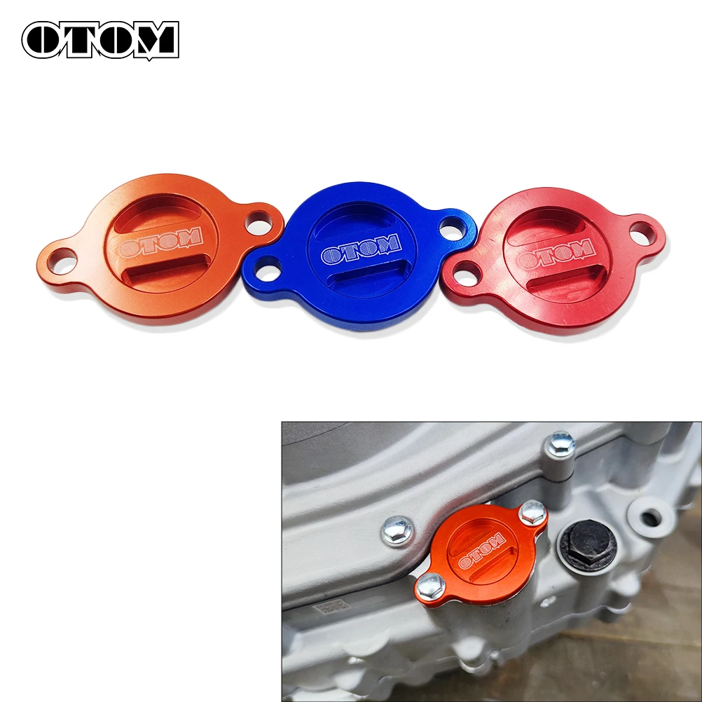 OTOM Motocross CNC Aluminum Oil Filter Cover Engine Plug Cup Seal Lid For ZONGSHEN NC250 NC450 Off-Road Motorcycle Accessories