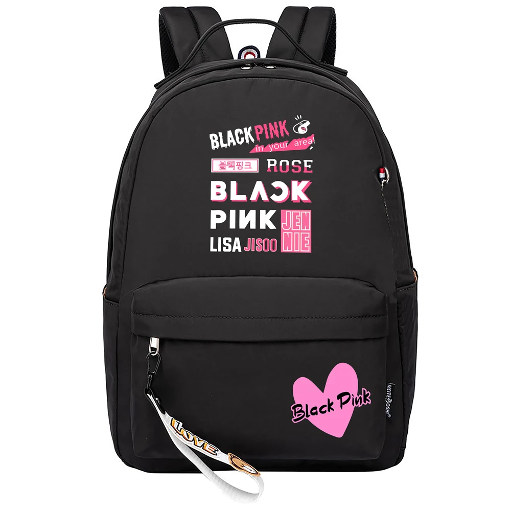 

Корейские школьные ранцы Blackpinks Kawaii, нейлоновая мультяшная сумка для книг, женский розовый дорожный рюкзак, маленький рюкзак для ноутбука, м...
