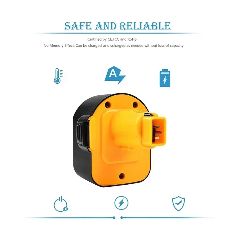 Фото 2 упаковки для аккумулятора Dewalt 12 В 3,5 Ач DC9071 DW9072 DW9071 DE9074 DE9037 DE9071 DE9072 DE9075 Аккумулятор 12 В Аккумуляторный электроинструмент №3