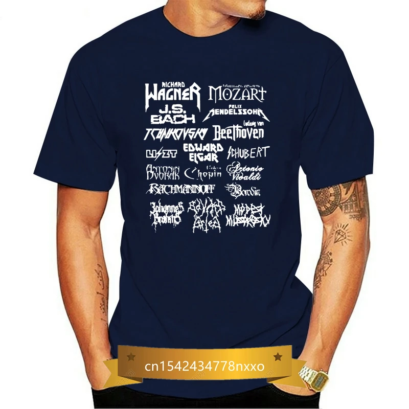 

fashion 2019 trend T shirt Heavy Metal Classical Composers Men Mozart Beethoven Chopin Bach Mendelssohn short sleeve men tshirt
