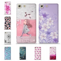 silicone phone case for sony xperia m5 case soft tpu back cover for sony xperia m 5 cover printing 3d relief shells fundas coque