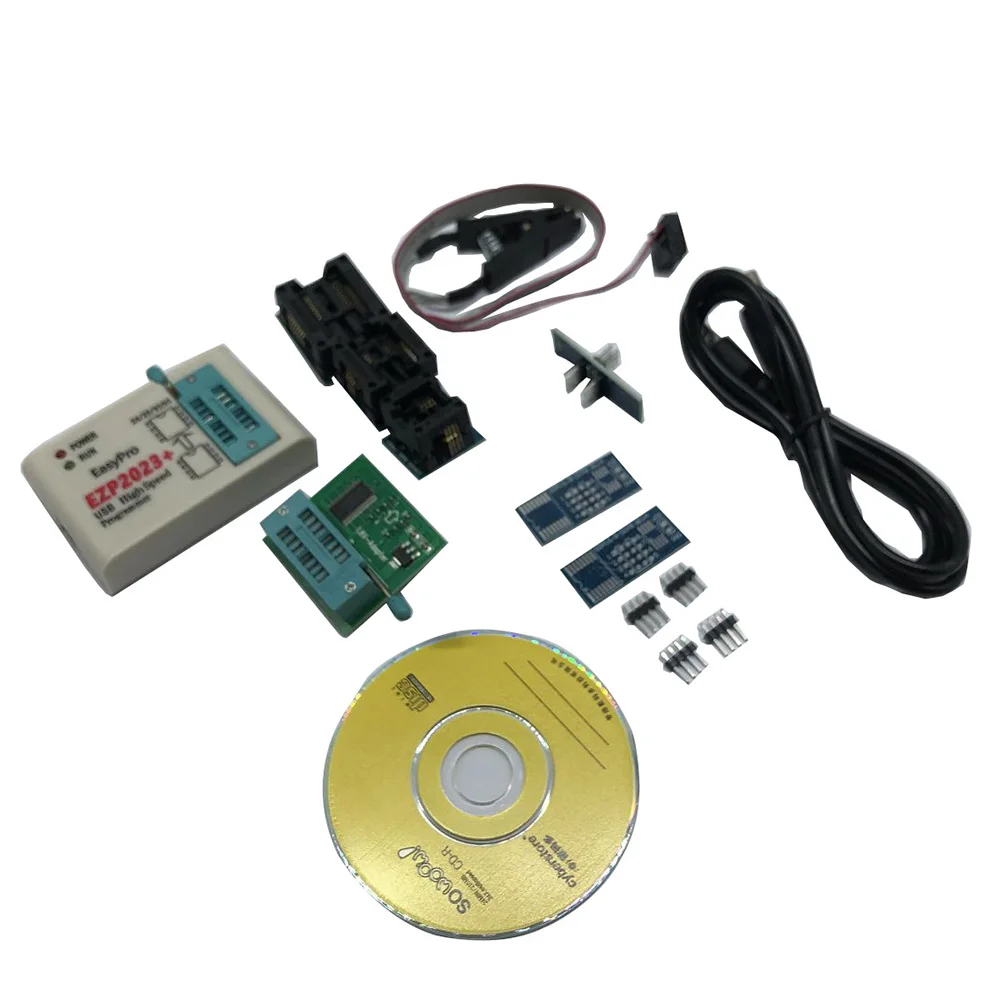 Фото EZP 2023 + высокоскоростной 64bit Новый EZP2023 USB SPI программатор 24 25 93 95EEPROM 25 Flash Bios Чип EZP2023 15 адаптер №5