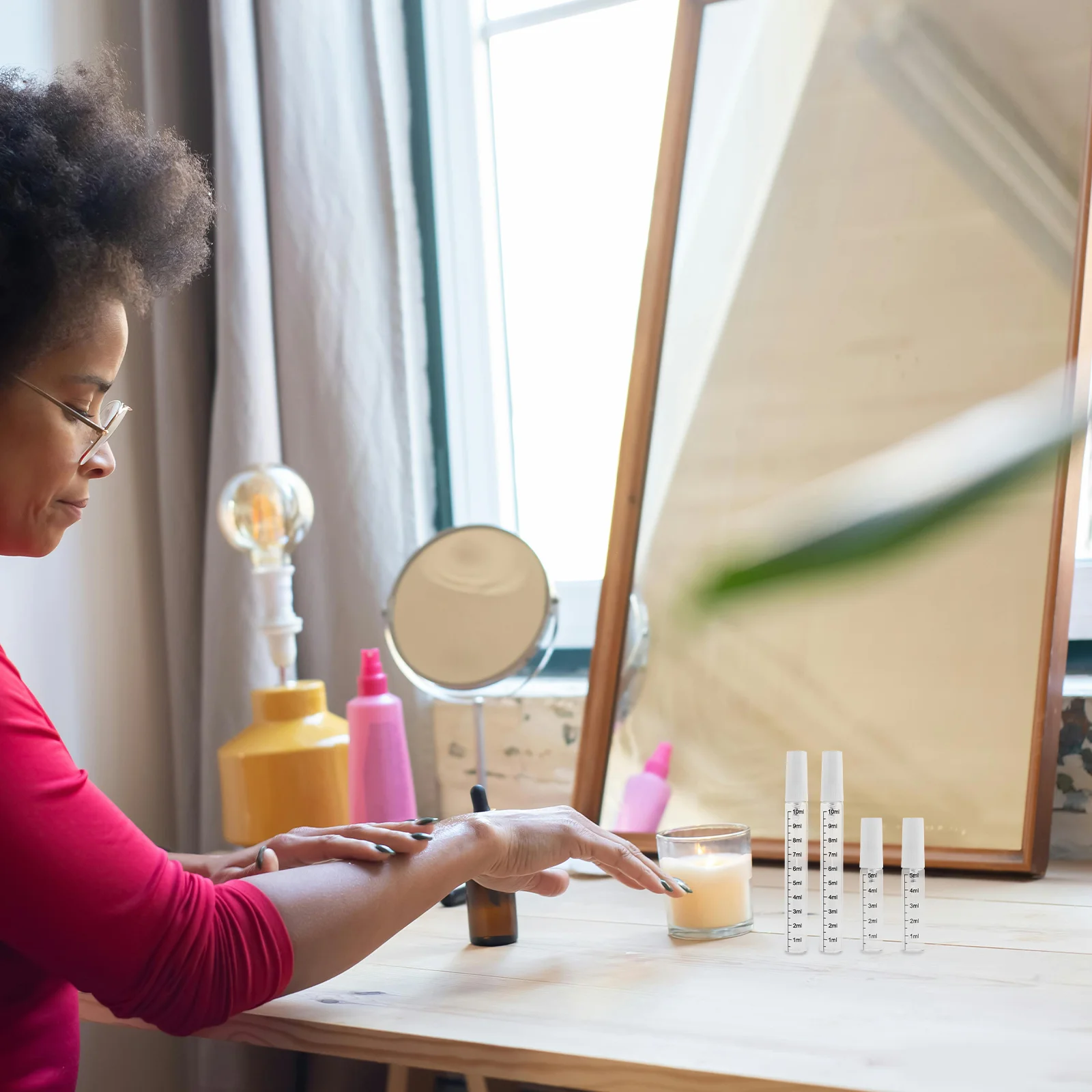 10 шт. мини-распылитель стеклянный портативный дорожный флакон тонкий туман 5 мл