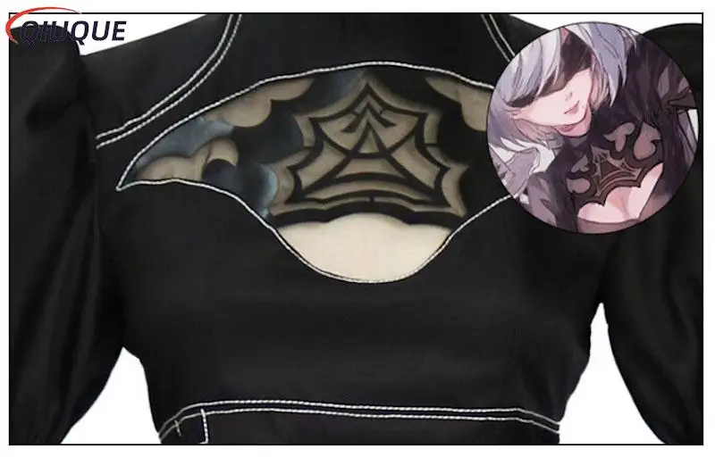 Фото НИР автоматов косплэй костюм Yorha 2B наряды игровой костюм для женщин ролевые костюмы для девочек на Хэллоуин вечернее изящное платье №5