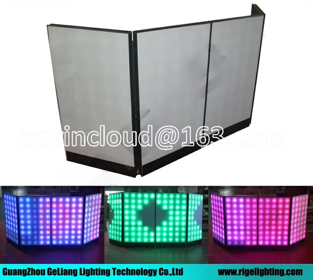 Portable DJ Facade Booth Foldable Cover Screen with White/Black Facade+Cloth  Fra