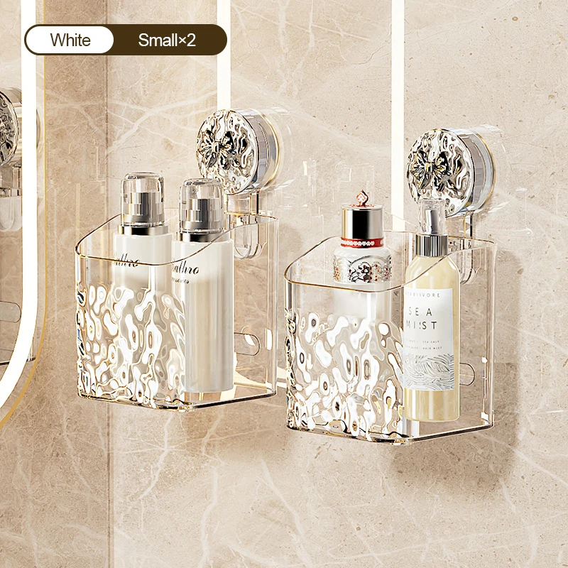 

Стеллаж для хранения в ванной комнате с рябью воды, настенная неперфорированная корзина для хранения на присоске для домашнего хранения продуктов