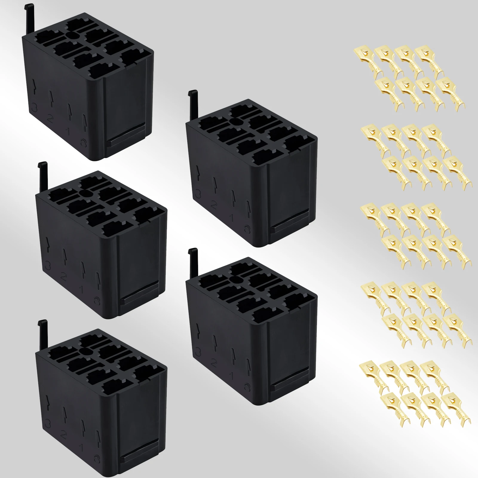 

5 комплектов разъемов кулисного переключателя, комплект розеток 6,3 мм, лопаточные клеммы из АБС-пластика, адаптер проводки Carling ARB для светодиодного кулисного переключателя 12 В-24 В