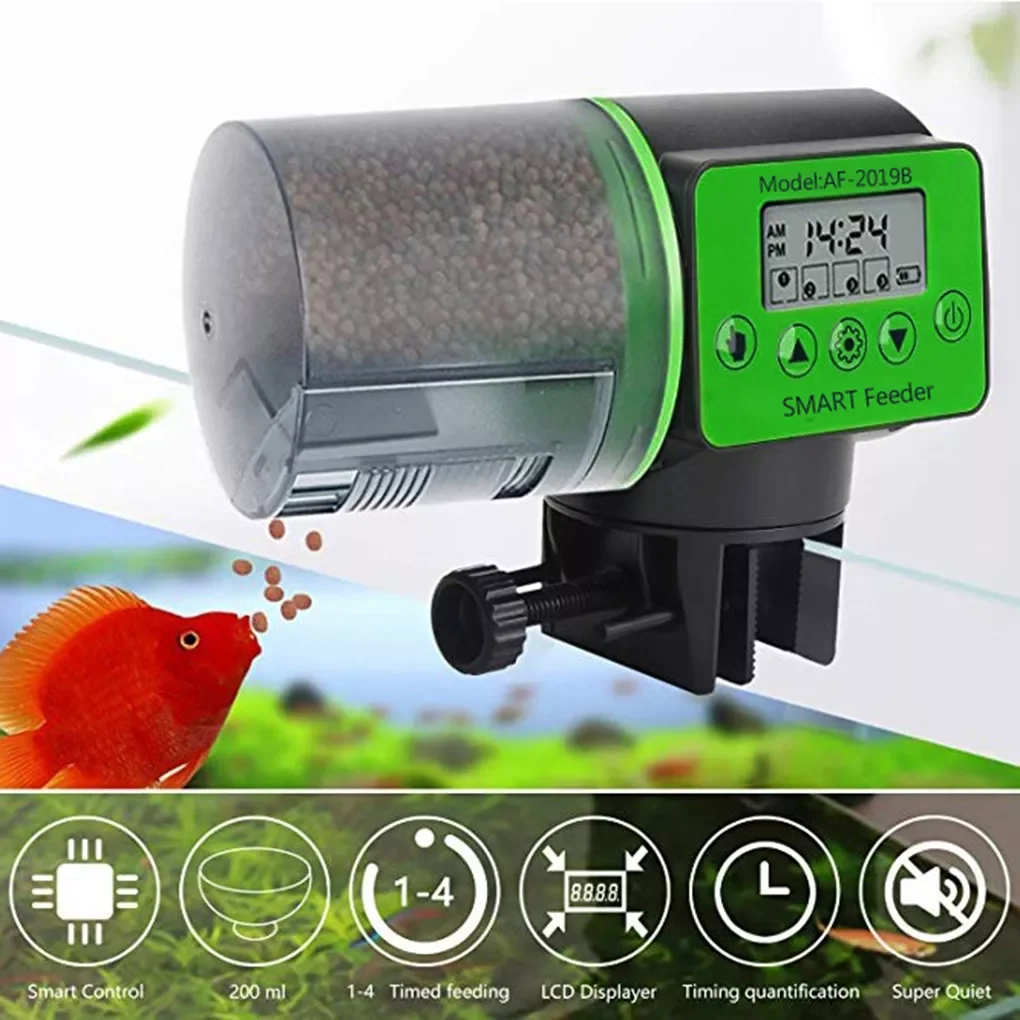 

Automatic Fish Tank Feeder Aquarium Digital Fish Tank Electrical Plastic Timer Feeder Food Feeding Dispenser Tool