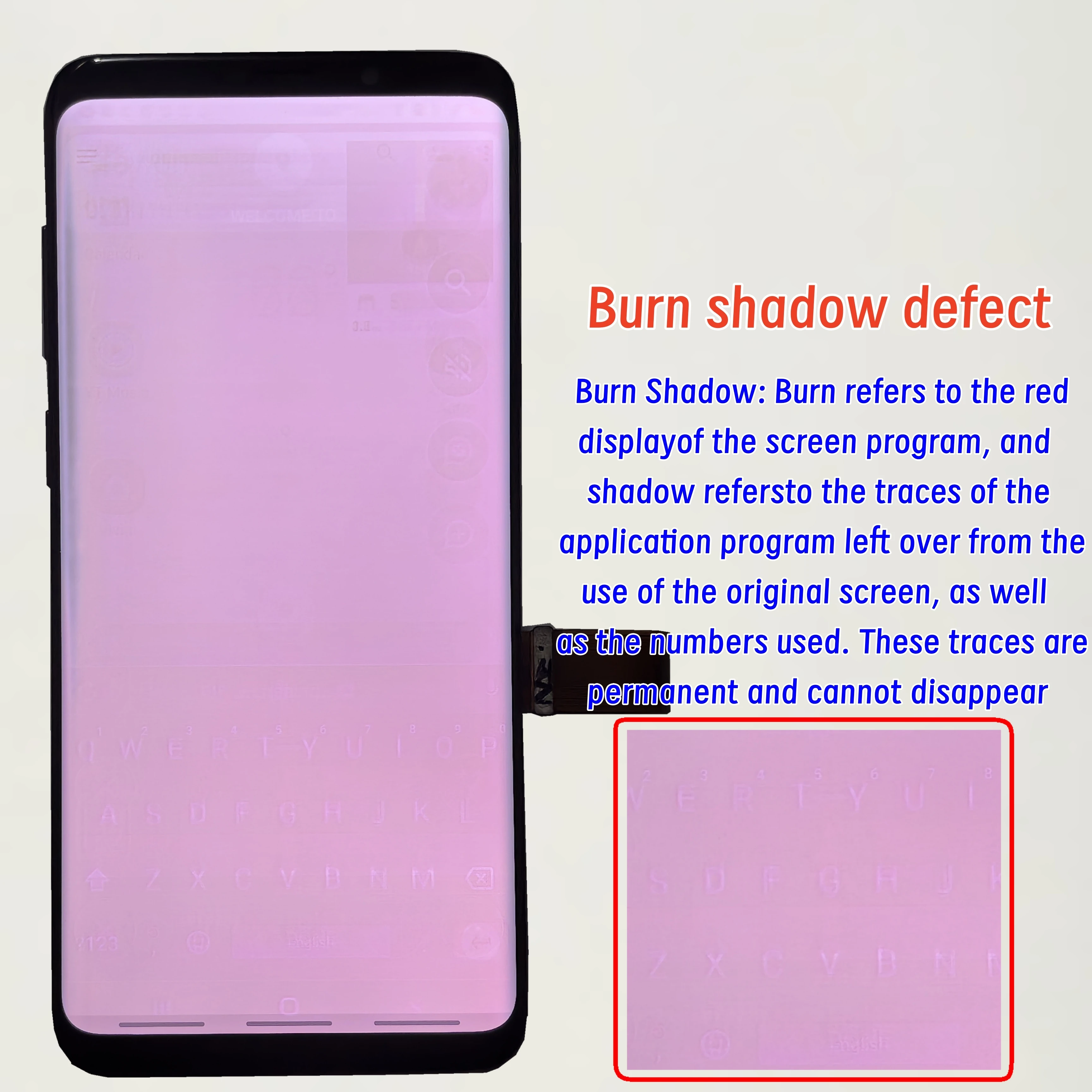 Фото AMOLED LCD-дисплей для Samsung Galaxy S9 Plus G965 G9650 G965U G965F G965W, сенсорный экран в сборе для S9+ с дефектом №2