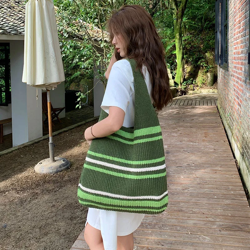 Handwoven Knitted Bag for Women with Large Capacity, Unique and Versatile Shoulder Tote