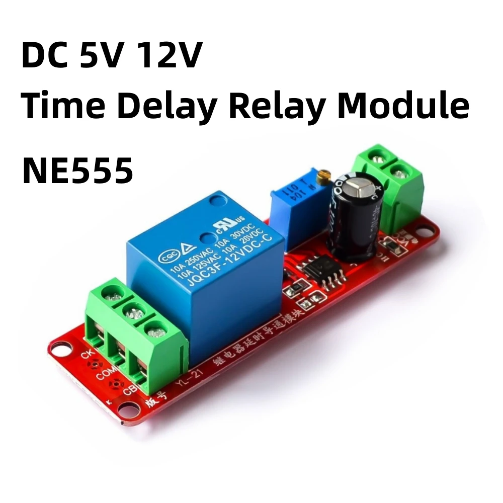 DC5V12V Time Delay Relay Module NE555 Time Relay Shield Timing Relay Timer Control Switch Car Relays Pulse Generation Duty Cycle