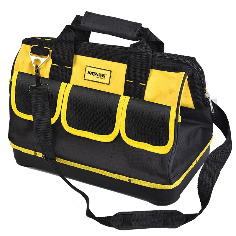 Electrician Toolkit Crossbody Hand Carry Shoulder Multi-purpose Hardware Tools Storage Bag Plastic Bottom Thick Tool Backpack