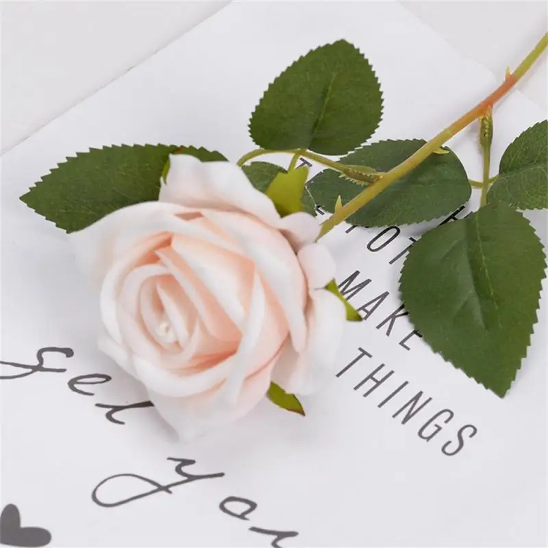 

Single-thread Flannelette Rose Simulation Flower Home Wedding Hotel Valentine's Day Gift Rose Simulation Flower Silk Flower