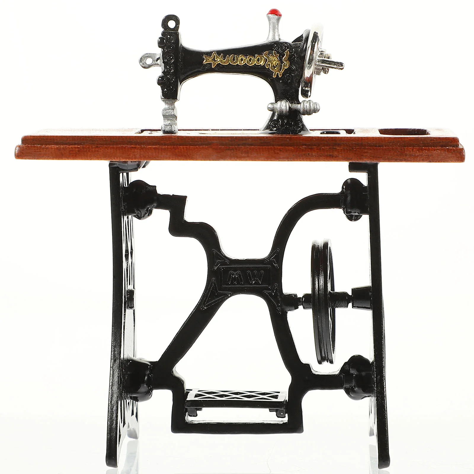 

Mini Sewing Machine House Ornament Dollhouse Miniatures Accessories Model Retro Decor