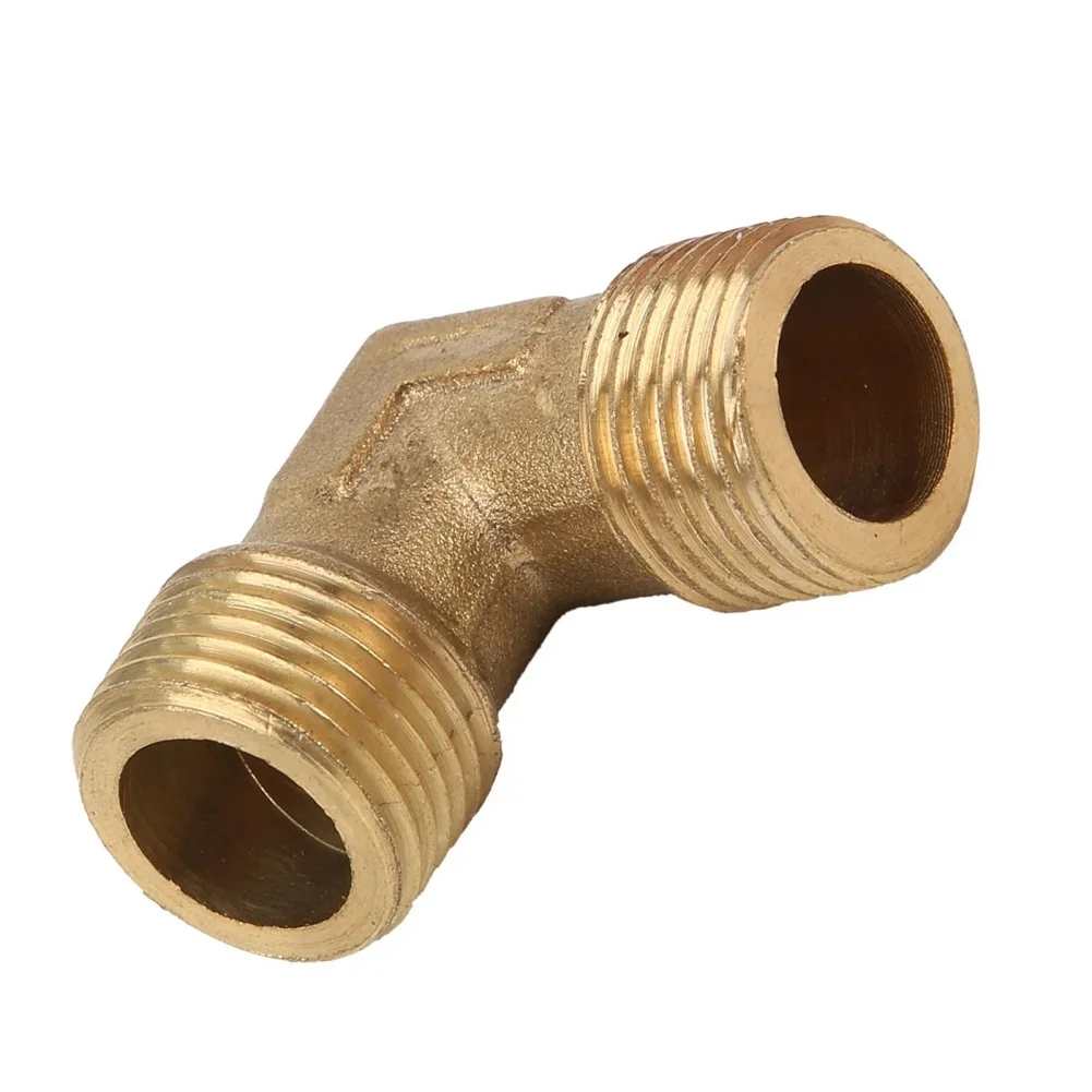 

16.5mm Male To Male Thread 90 Degree Elbow Connector Equal Male Elbow For Oil-free Air Compressor Water Fuel Copper Adapter