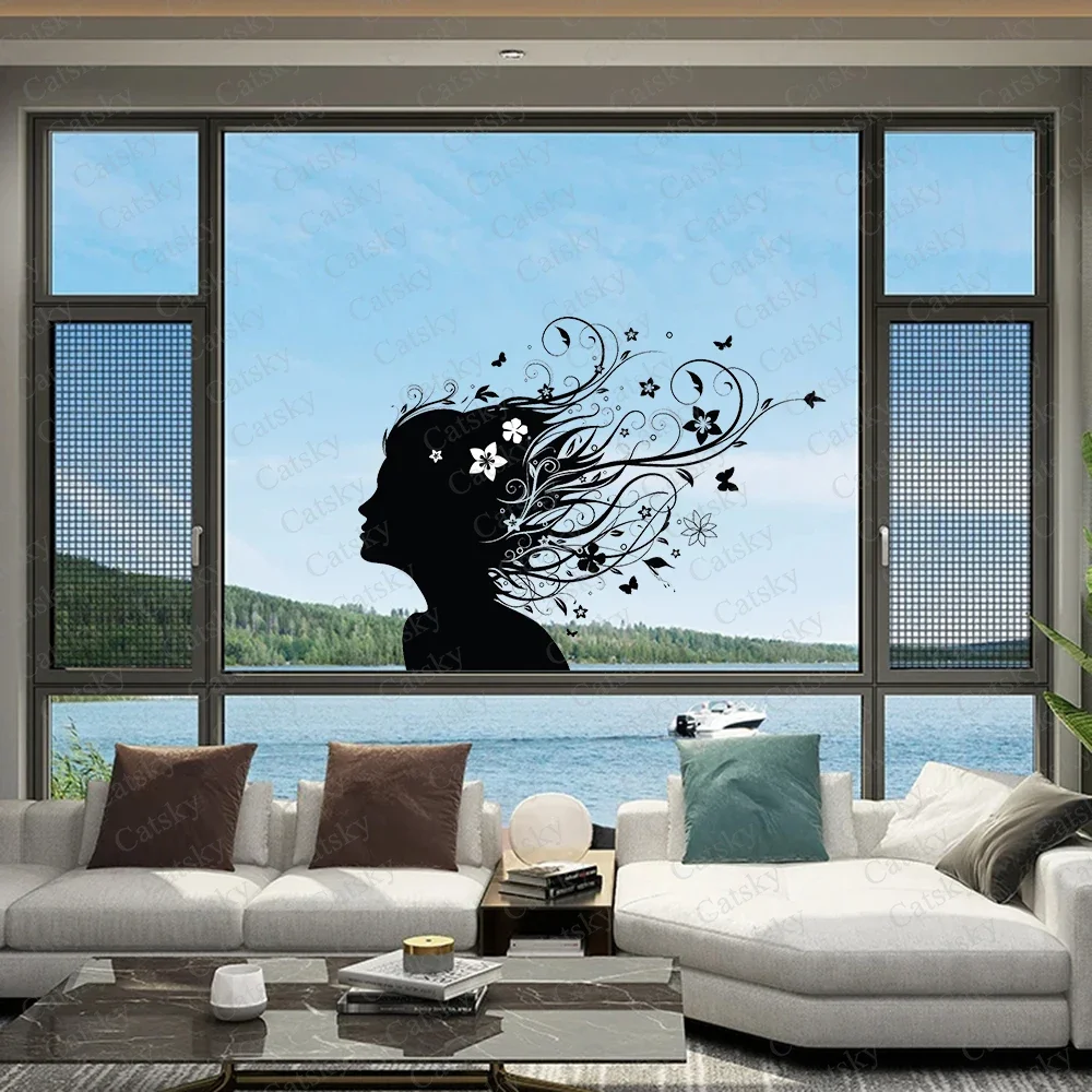 Девушка-бабочка Наклейки на окна наклейки стену фрески крышу украшение дома