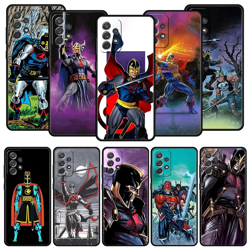 

Cover Case for Samsung Galaxy A12 A51 A32 A42 A21s A71 A52 A72 A53 A73 A10 A20 A30 A50 A70 A90 Fashion Coque Black Knight