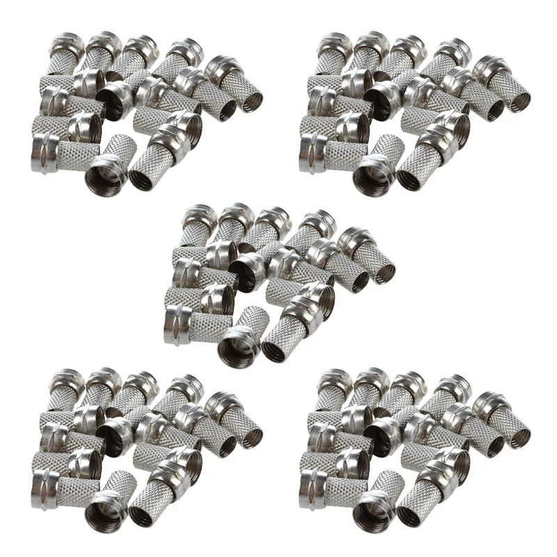 

75 Pcs RG6 F-Type Twist-On Coax Coaxial Cable RF Connector Male For CCTV Camera