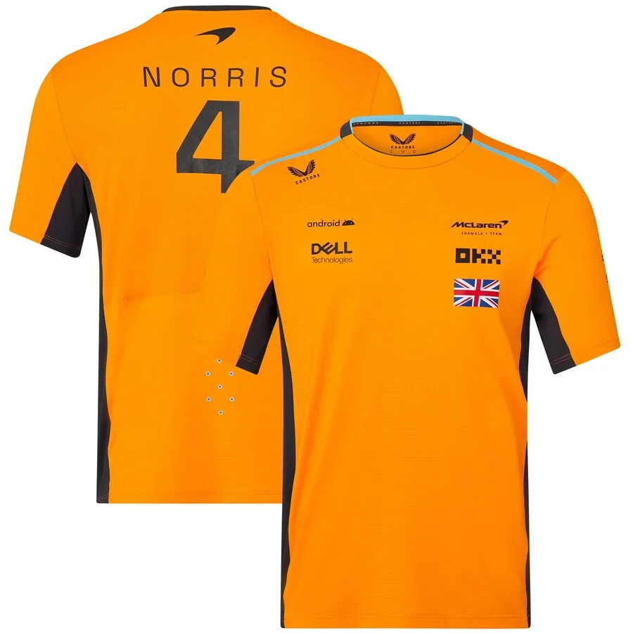 

McLaren 2023 Team New T-shirt Lando Norris Oscar Piastri Racing Driver Short-sleeve Oversized Outdoor Sports Tops Fans T-shirt