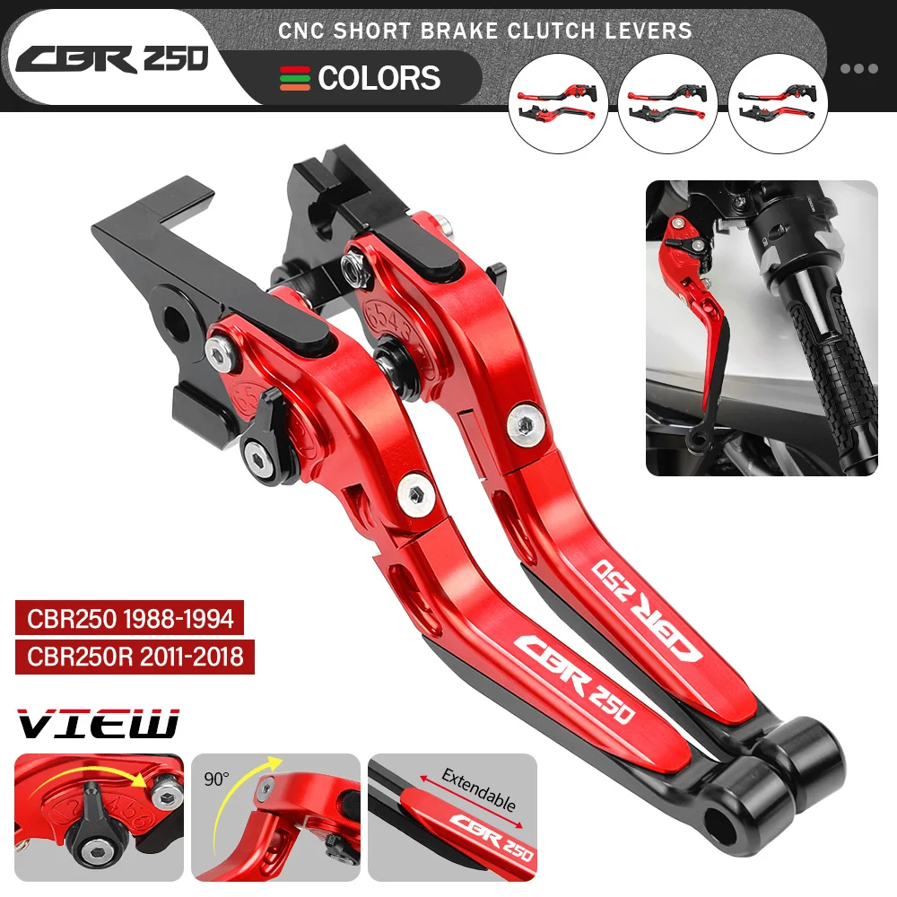 

For HONDA CBR250 1988-1994 CBR250R 2011-2018 Motorcycle Accessories CNC Handlebar Handle Levers Adjustable Brake Clutch Lever