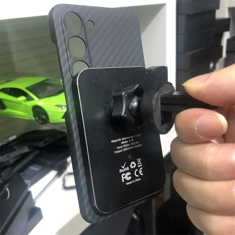 For Samsung Galaxy S23 Ultra MagSafe Magnetic Carbon Fiber  Phone Protective Cover Galaxy S23 S23 Plus  Aramid Fiber Case