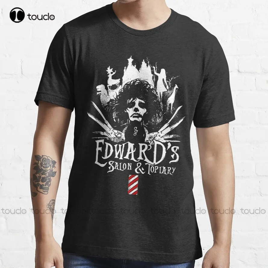 

Edward'S Salon And Topiary - Edward Scissorhands Trending T-Shirt Cool Shirts Cotton Outdoor Simple Vintag Casual Tee Shirts New